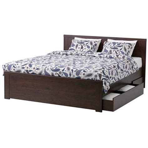 ikea queen size bed frame with drawers